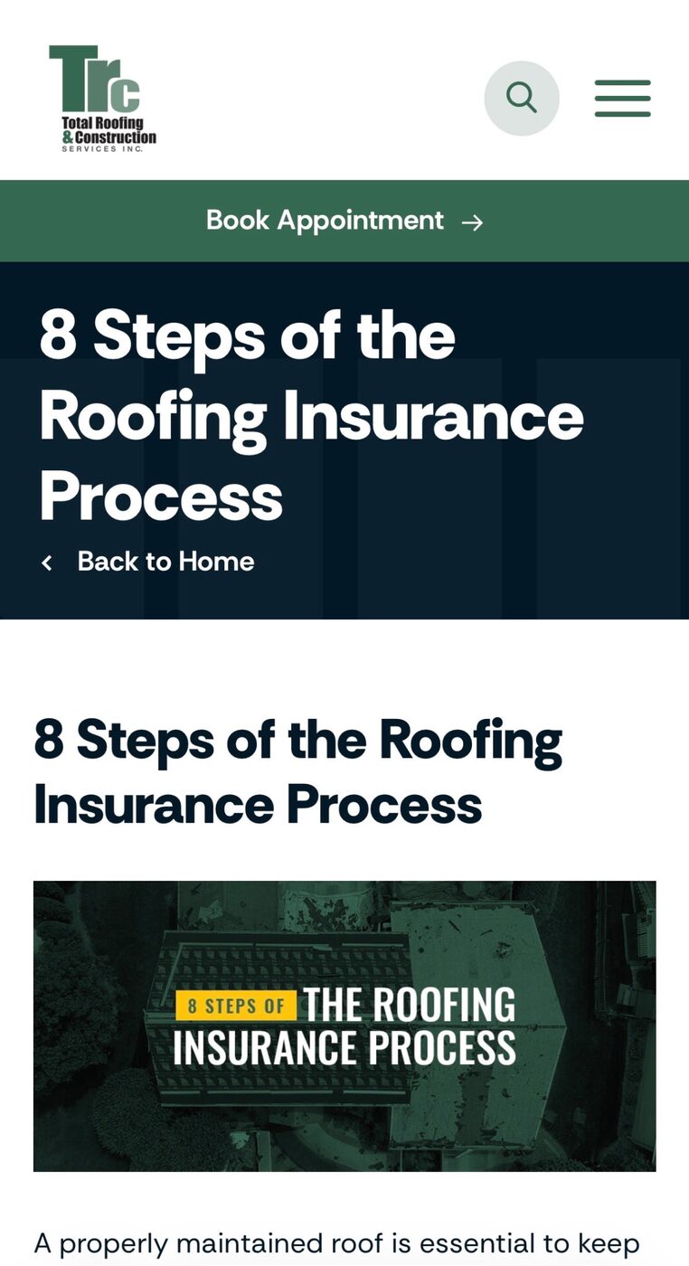 Roofing company insurance process guide